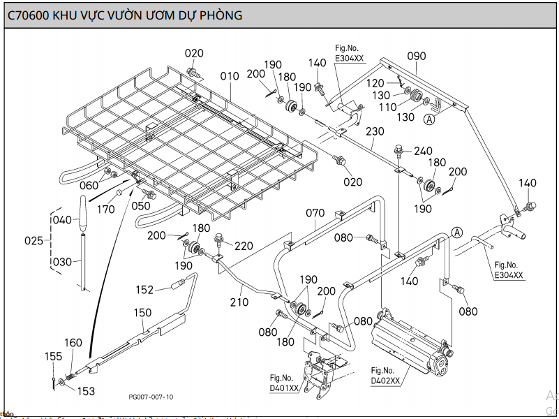Khu vực vườn ươm dự phòng